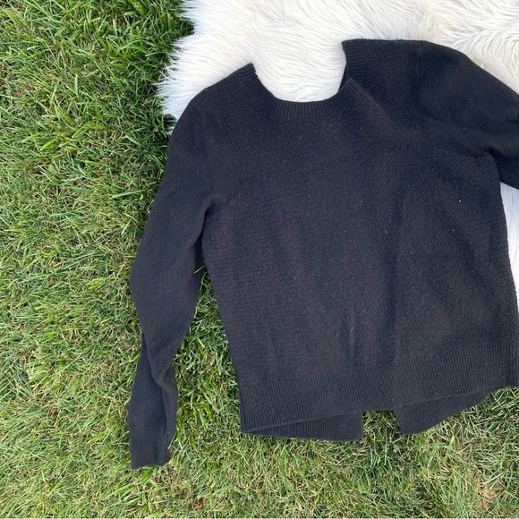 360 Cashmere black cross sweater small oversized - Picture 1 of 5
